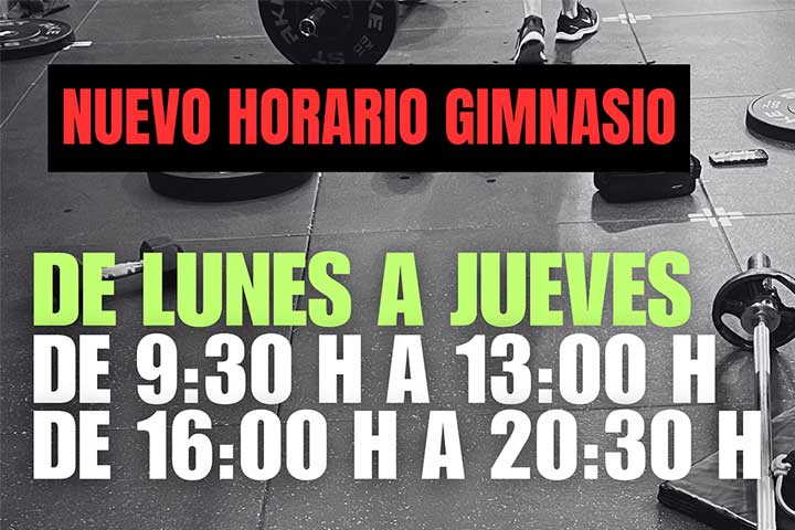 Nuevo Horario Gimnasio