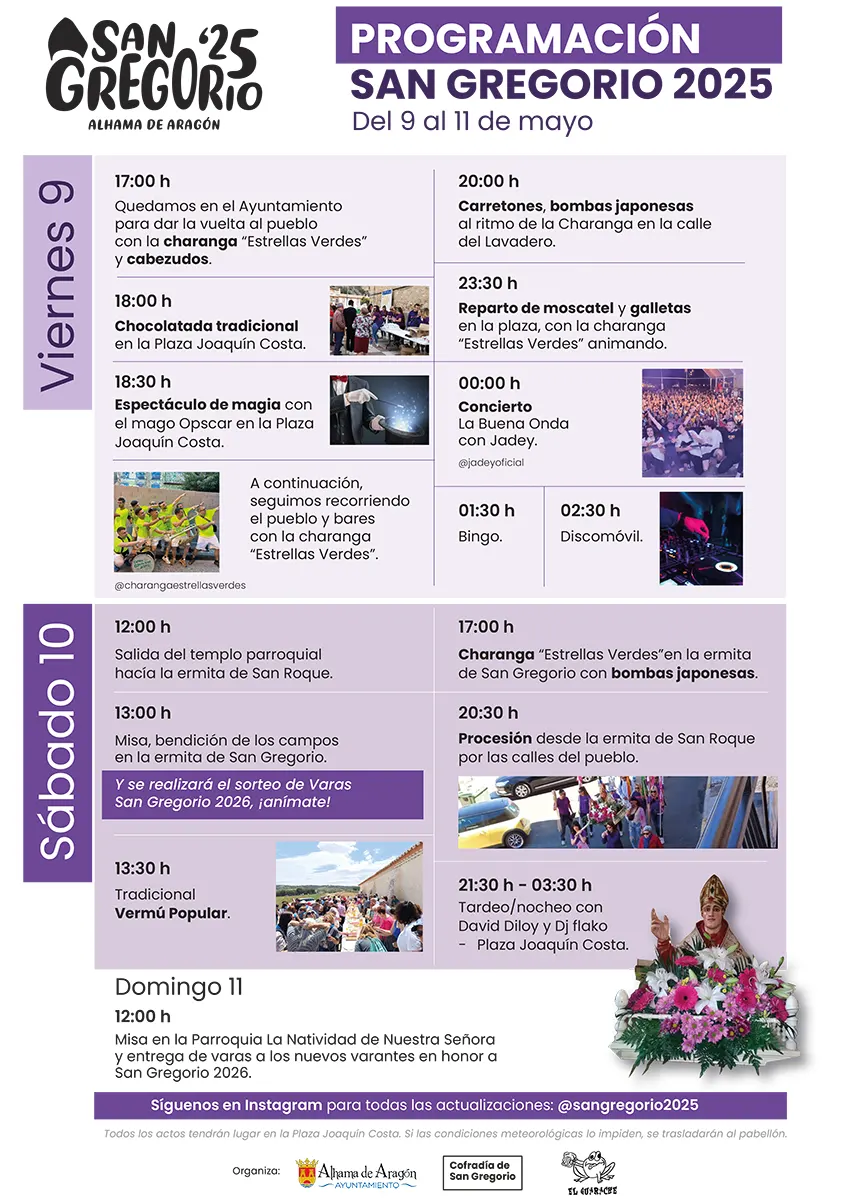 Agenda San Gregorio 2025