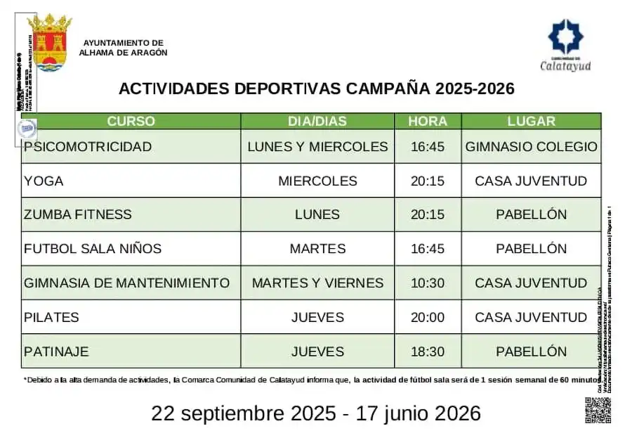 actividades deportivas