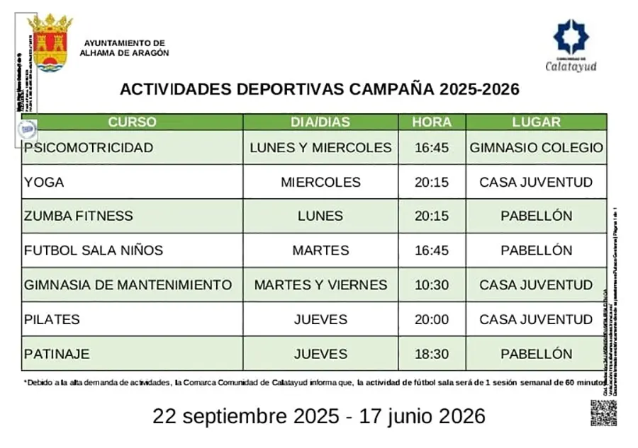 actividades deportivas