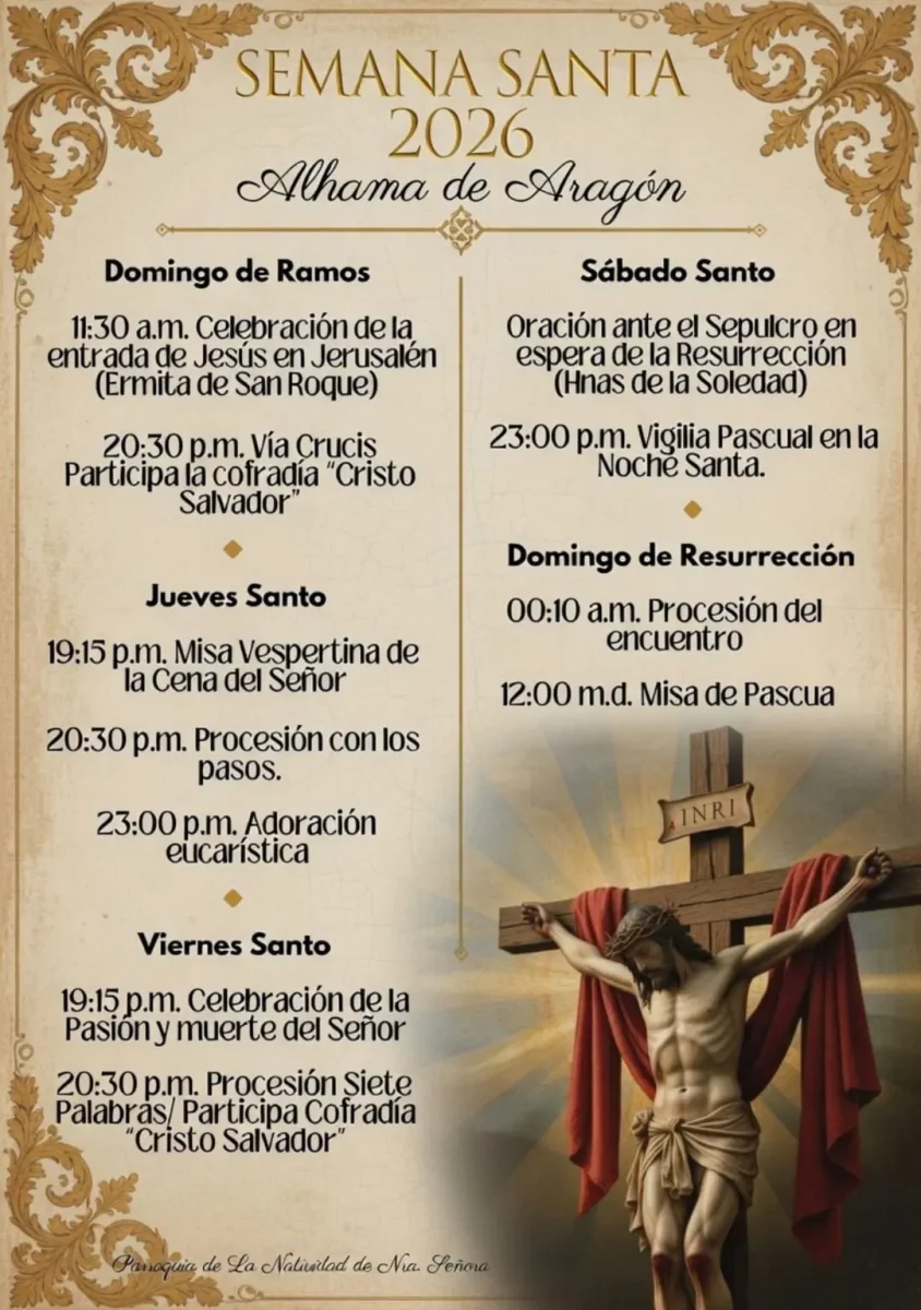 Semana Santa 2026. Alhama de Aragón